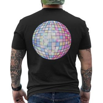 Colorful Disco Mirror Ball 1970S Retro 70S Dance Party Men's T-shirt Back Print - Seseable