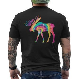 Colorful Moose Alaska Specie Wild Animal Hunting Men's T-shirt Back Print - Monsterry DE