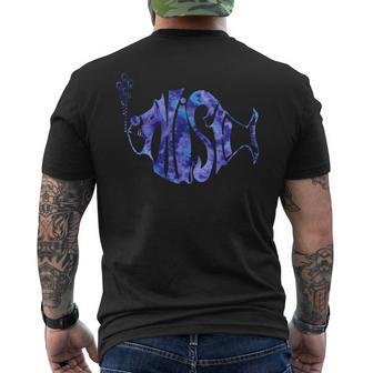 Colorful Phish-Jam Tie-Dye For Fisherman Fish Graphic Men's T-shirt Back Print - Seseable