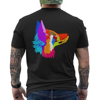 Coloring Cute Fox For Foxes Forest & Animal Lovers Men's T-shirt Back Print - Monsterry