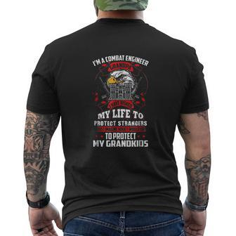 Combat Engineer I Am A Combat Engineer Grandpa Mens Back Print T-shirt - Thegiftio UK