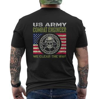 Combat Engineer For Us Army Veteran Mens Back Print T-shirt - Seseable