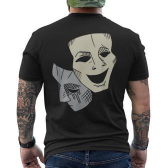 Comedy Tragedy Masks Theater Drama Club Matching Coach Men's T-shirt Back Print - Monsterry