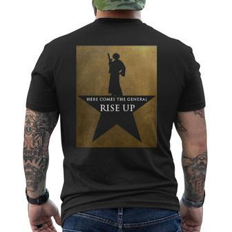 Here Comes The General Rise Up Mens Back Print T-shirt - Thegiftio UK