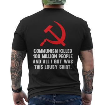 Communism Killed 100 Million People And I Got Lousy Men's T-shirt Back Print - Monsterry UK
