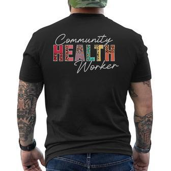 Community Health Worker Appreciation Leopard Men's T-shirt Back Print | Mazezy UK