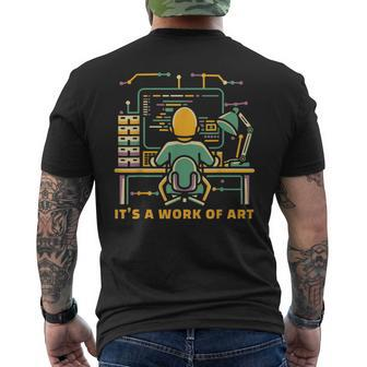 Computer Science Programmer Coding Binary & Women Men's T-shirt Back Print - Monsterry