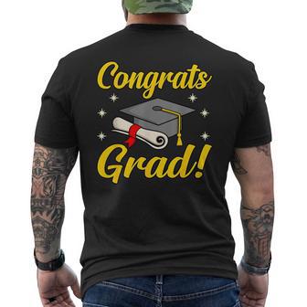 Congrats Grad 2022 Graduate Graduation Graduated Graphic Men's T-shirt Back Print - Monsterry AU