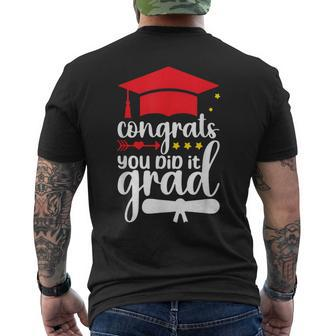 Congratulations Graduate On Your Graduation Congrats Grad Men's T-shirt Back Print - Monsterry AU