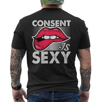 Consent Is Sexy Empowerment Awareness Men's T-shirt Back Print - Monsterry CA