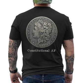 Constitutional Af Morgan Silver Dollar Stacker Men's T-shirt Back Print - Monsterry