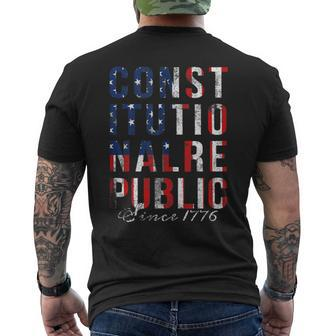 Constitutional Republic Since 1776 Usa America 4Th Of July Men's T-shirt Back Print - Monsterry AU