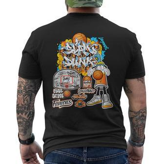 Cool Basketball Graffiti Style Illustration Graphic s Men's T-shirt Back Print - Monsterry UK