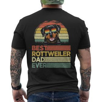 Cool Best Rottweiler Dad Ever Father's Day Men's T-shirt Back Print | Mazezy