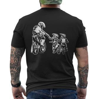 Cool Dad Dirt Bike Rider Motocross Mens Back Print T-shirt | Mazezy