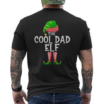 Cool Dad Elf Matching Family Group Christmas Party Pajama Mens Back Print T-shirt | Mazezy CA
