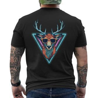 Cool Deer Animal Party Wear Sunglasses Vintage 70S 80S Men's T-shirt Back Print - Monsterry CA