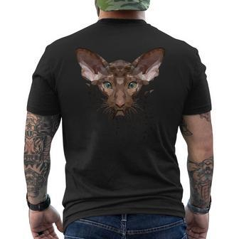 Cool ed Oriental Shorthair Cat Portrait Men's T-shirt Back Print - Monsterry AU