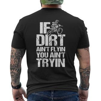 Cool Dirt Bike Art For Men Women Dirtbike Motorcycle Racing Men's T-shirt Back Print | Mazezy