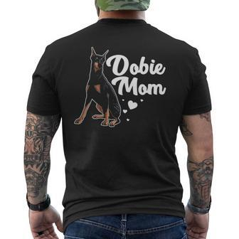 Cool Doberman Mom Art Doberman Pinscher Dobie Lovers Men's T-shirt Back Print | Mazezy AU