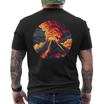Cool Erupting Volcano Costume For Boys And Girls Men's T-shirt Back Print - Seseable