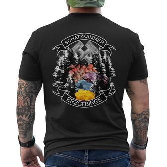 Cool Erzgebirge Sachsen Mining Minerals T-Shirt mit Rückendruck - Seseable