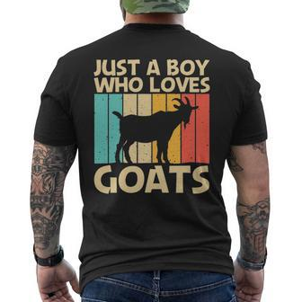 Cool Goat For Boys Kids Goat Farmer Farming Lovers Men's T-shirt Back Print | Mazezy