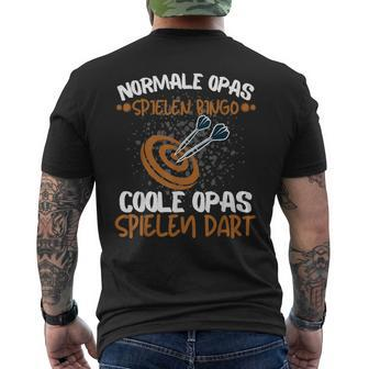 Cool Grandpa Play Dart Darts Rentner Dart Slogan T-Shirt mit Rückendruck - Seseable