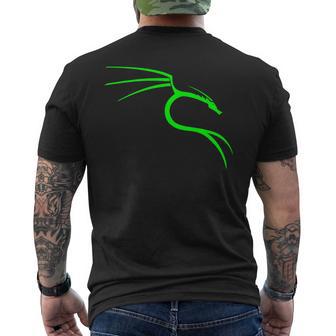 Cool Hacker Nerd Kali Linux Dragon T-Shirt mit Rückendruck - Geschenkecke