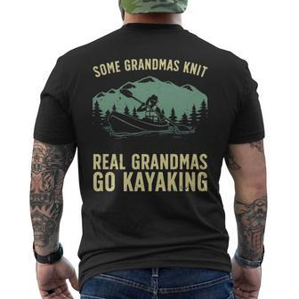 Cool Kayaking For Grandma Mom Kayaker Boating Kayak Boating Men's T-shirt Back Print | Mazezy