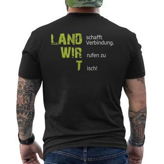 Cool Land Creates Connection Wir Rufen Zu Tisch Farmers T-Shirt mit Rückendruck - Seseable