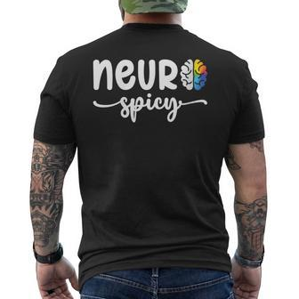 Cool Neurospicy Neuro Spicy Neurotypical Neurodiversity Adhd Men's T-shirt Back Print - Monsterry
