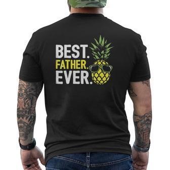Cool Pineapple Best Father Ever Matching Family Mens Back Print T-shirt | Mazezy