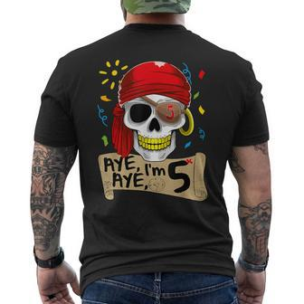 Cool Pirate 5 Years Old Birthday Boys Men's T-shirt Back Print - Monsterry DE
