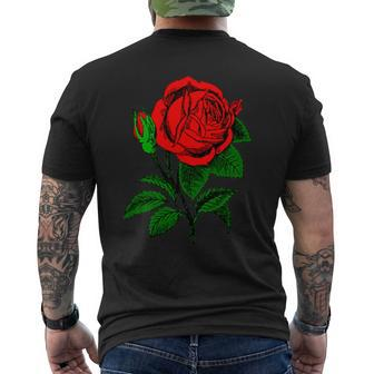 Cool Red Roses Lovers Men Women Youth Floral Men's T-shirt Back Print | Seseable CA