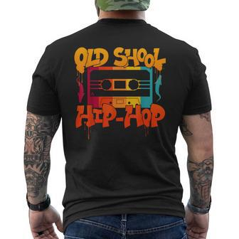 Cool Retro Old School Hip Hop 80S 90S Costume Cassette T-Shirt mit Rückendruck - Seseable