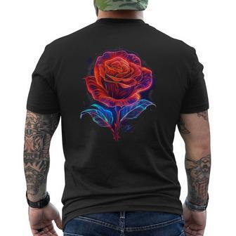 Cool Roses Colors For Flowers And Rock'n Roll Lovers Men's T-shirt Back Print - Monsterry AU