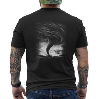 Cool But Scary Scenical Tornado Big Tornado Tornado Lover Men's T-shirt Back Print - Thegiftio UK