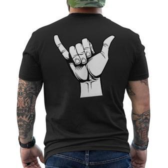Cool Shaka Brah Hand Sign Hawaii Surf Culture Men's T-shirt Back Print - Monsterry CA
