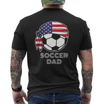 Cool Soccer Dad Jersey Parents Of American Soccer Players Mens Back Print T-shirt | Mazezy
