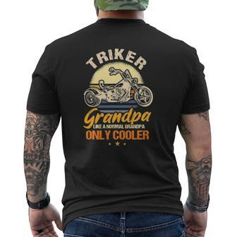 Cool Triker Grandpa Tricycle Grandfather Mens Back Print T-shirt | Mazezy