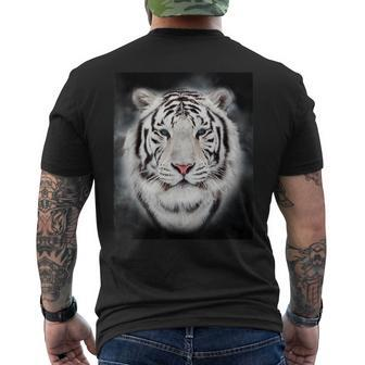 Cool Wild White Tiger T Leopard Tiger Graphic Men's T-shirt Back Print - Thegiftio UK
