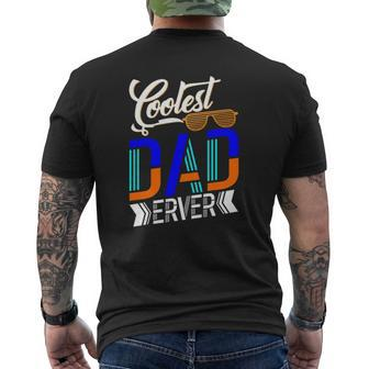 Coolest Dad Ever Sunglasses Father's Day Mens Back Print T-shirt | Mazezy