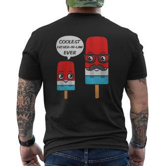 Coolest Father-In-Law Ever Father's Day Popsicle Ice Cream Mens Back Print T-shirt | Mazezy