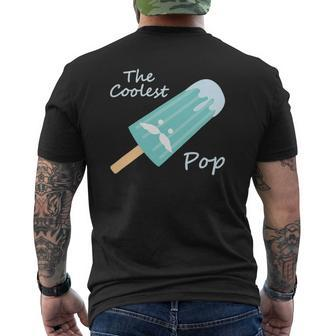 The Coolest Pop Moustache Popsicle Father Mens Back Print T-shirt | Mazezy
