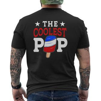The Coolest Pop Red White Blue Popsicle Father's Day Mens Back Print T-shirt | Mazezy