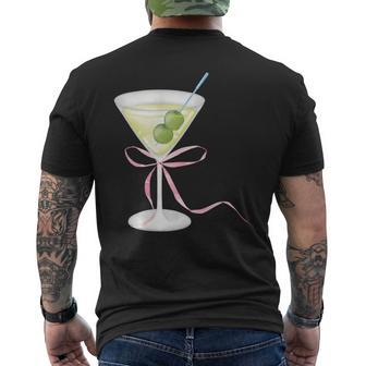 Coquette Bow With Martini Coquette Aesthetic Men's T-shirt Back Print - Seseable