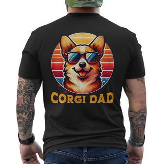 Corgi Dad Father Day For Lovers Men Men's T-shirt Back Print - Monsterry UK