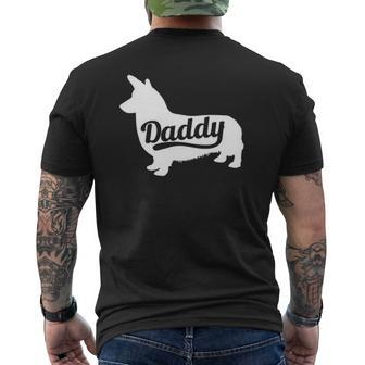 Corgi Daddy Welsh Corgi Dad & Owner Mens Back Print T-shirt | Mazezy