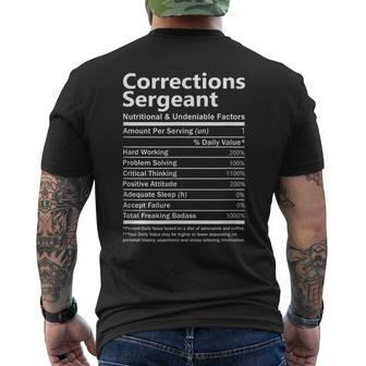 Corrections Sergeant Nutritional And Undeniable Factors Men's T-shirt Back Print - Monsterry CA